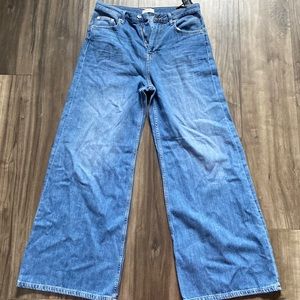 Zara high rise wide leg denim